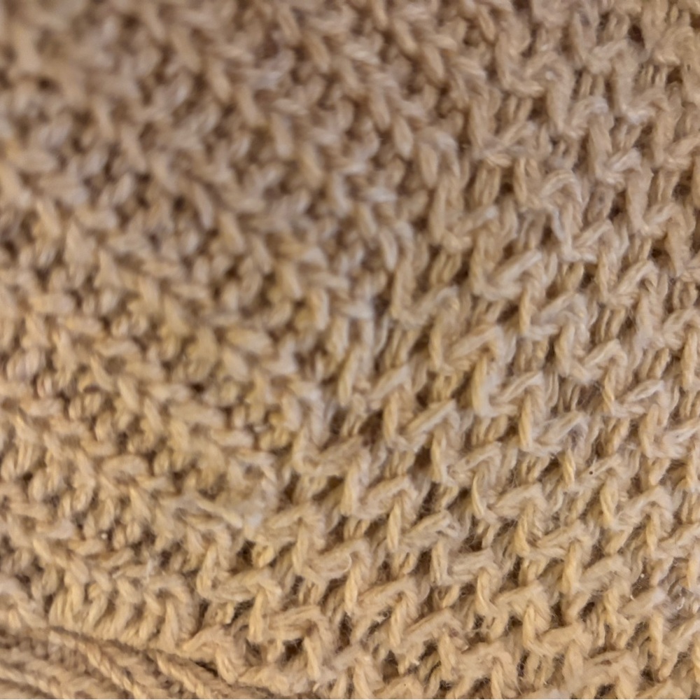 Men's Beige Buttoned Crewneck Sweater - Picture 3 of 6